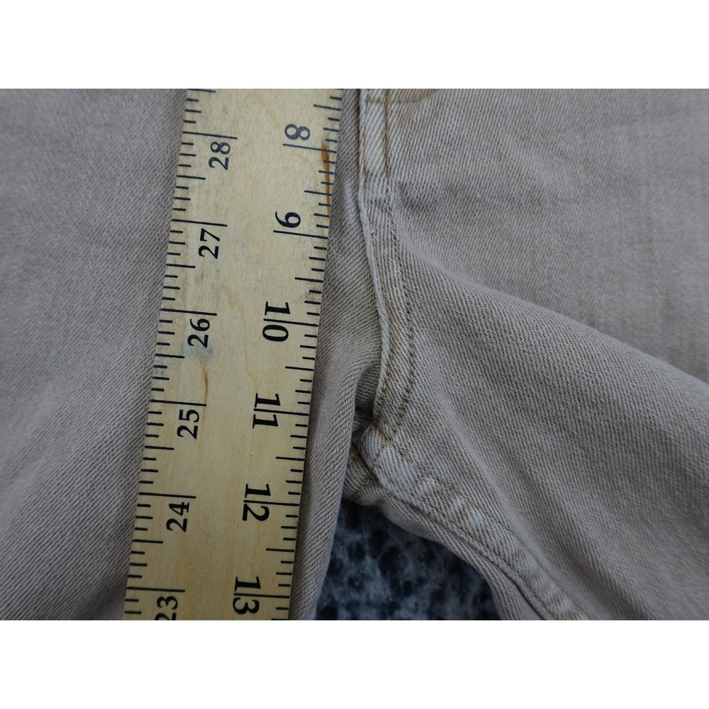 Robertson + Rodeo Wide Leg Jeans Womens Medium Tan Raw Hem High Rise - Picture 9 of 14
